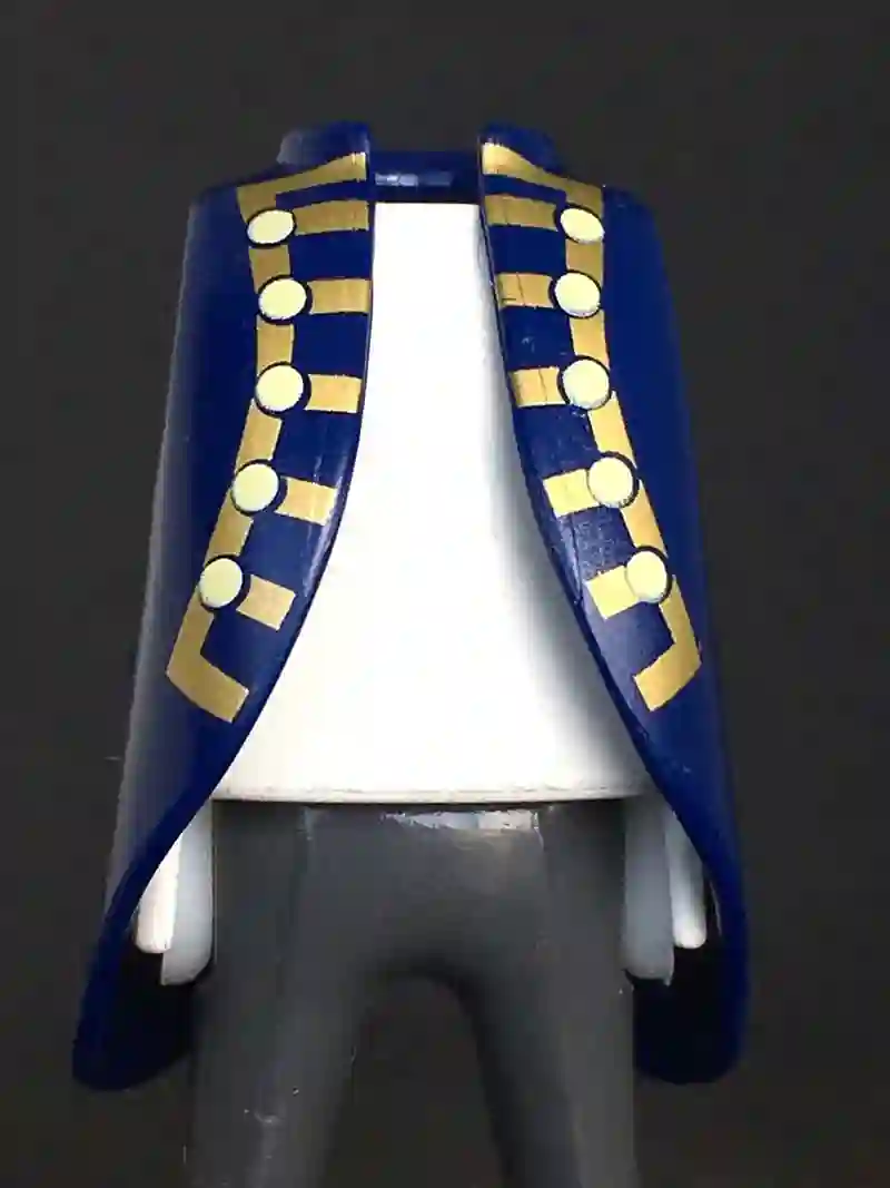 Torso_0028 Chaqué Azul Marino Con Chorreras