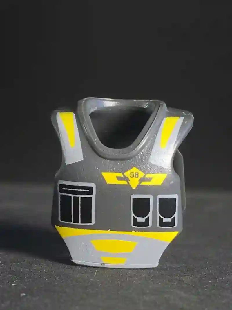 TORSO_0071 Peto Policía Gris y Amarillo