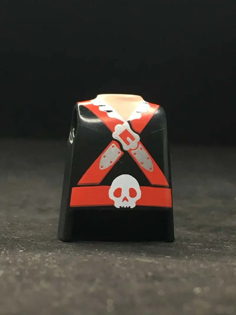 TORSO_0264 Negro  / Correaje Cruzado / Calavera