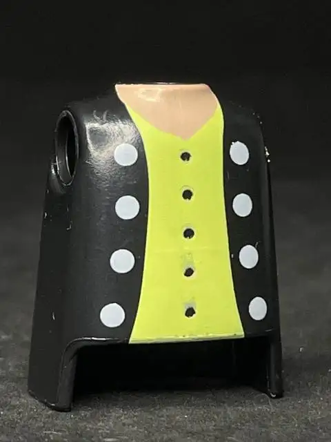 TORSO_0439 Torso Negro Chaqueta Camiseta Verde