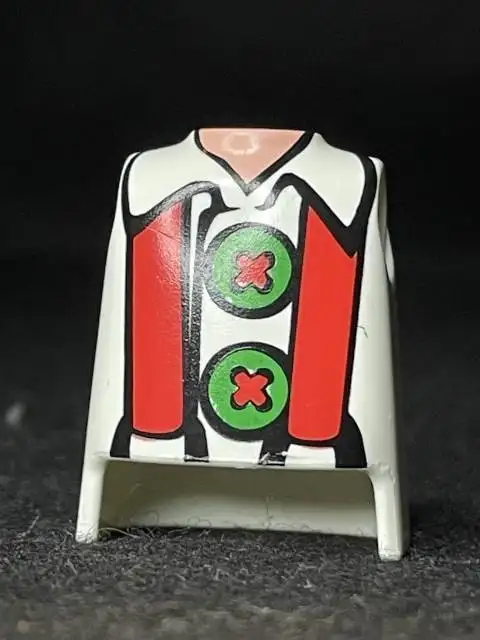 TORSO_0493 Torso Blanco Payaso Botones Gigantes