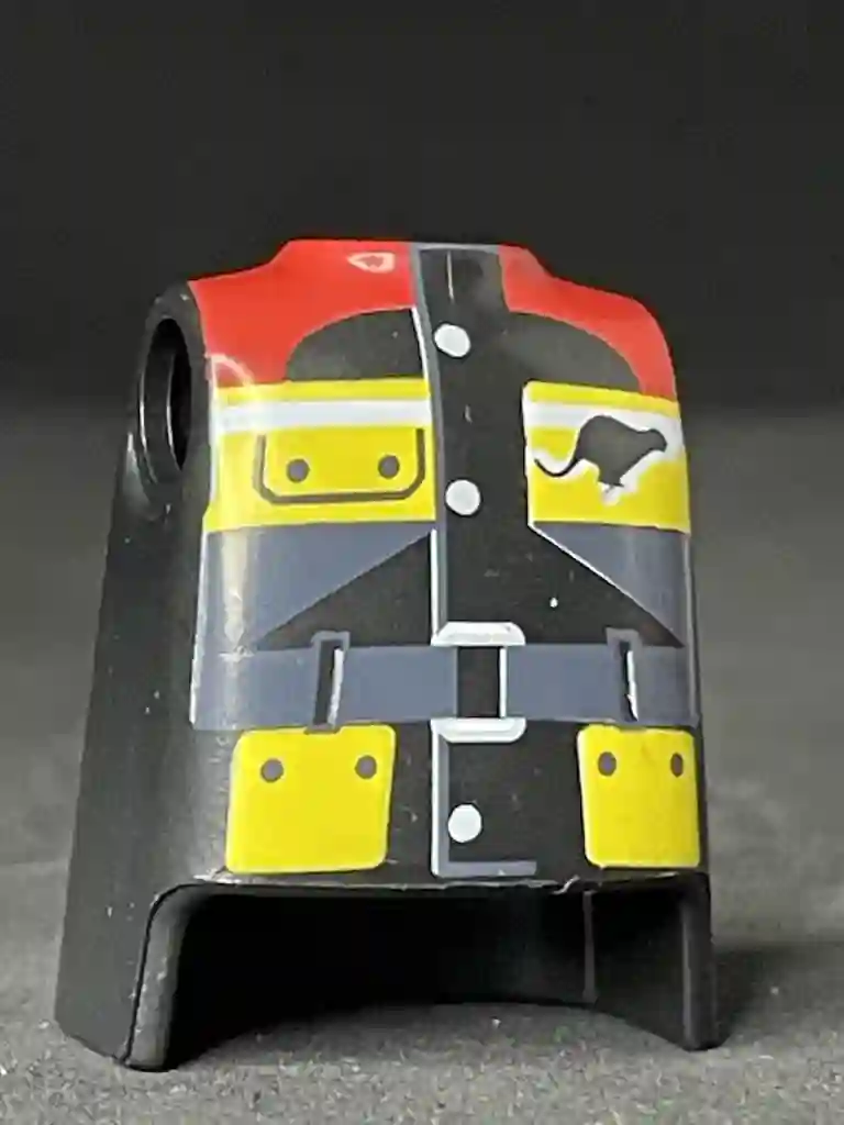 TORSO_0507 Torso Negro Bolsillos Amarillos