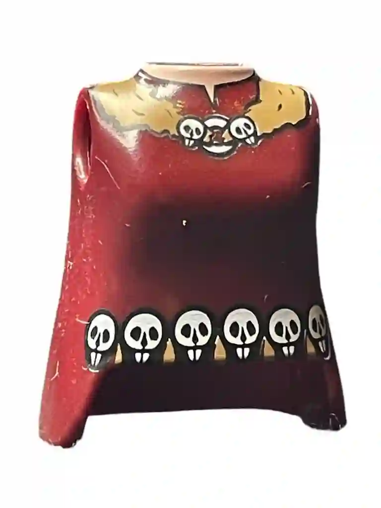 TORSO_0594 Torso Mujer Granate Calaveras