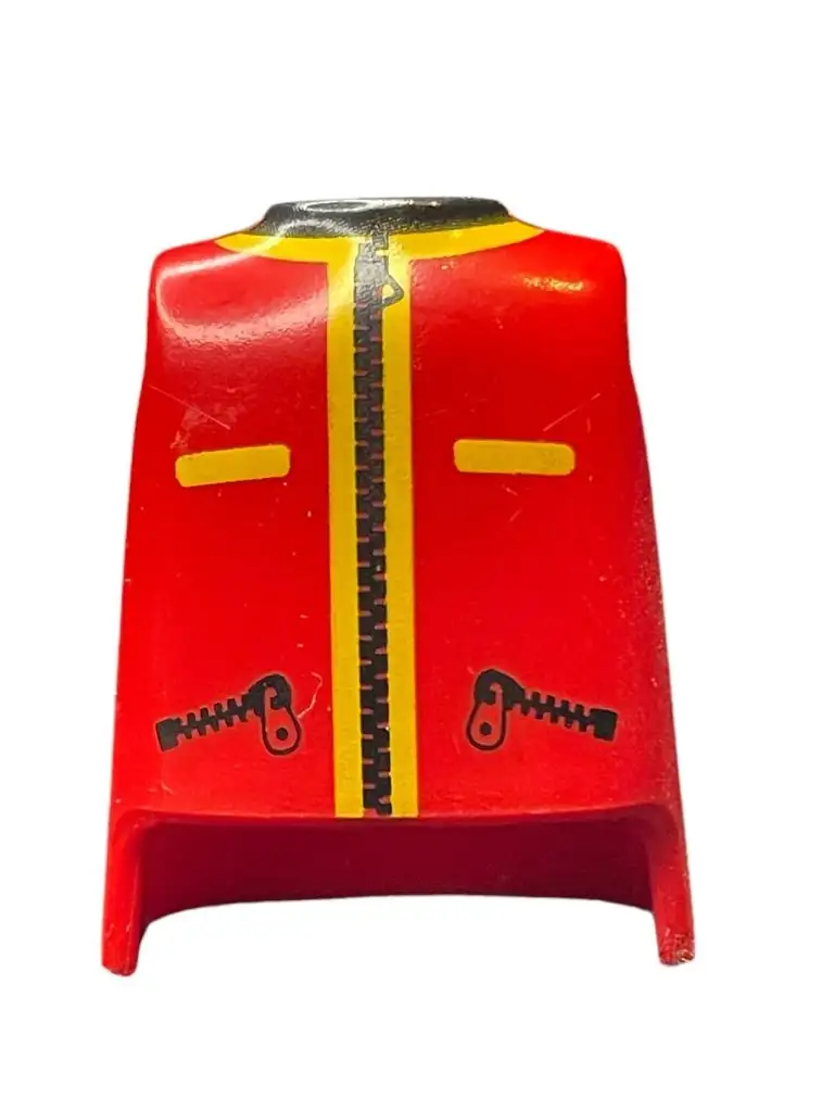 Torso_0601 torso rojo bolsillos y cremallera