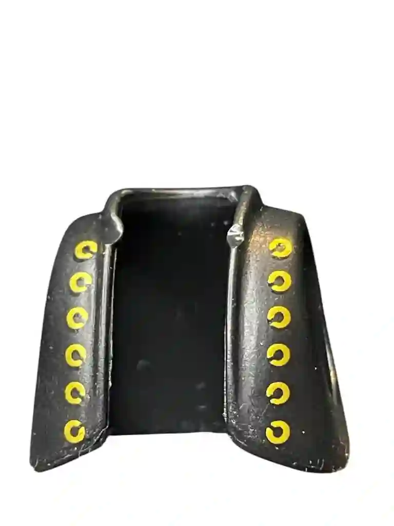 Torso_0612 Chaleco Negro Corto Botonadura Dorada