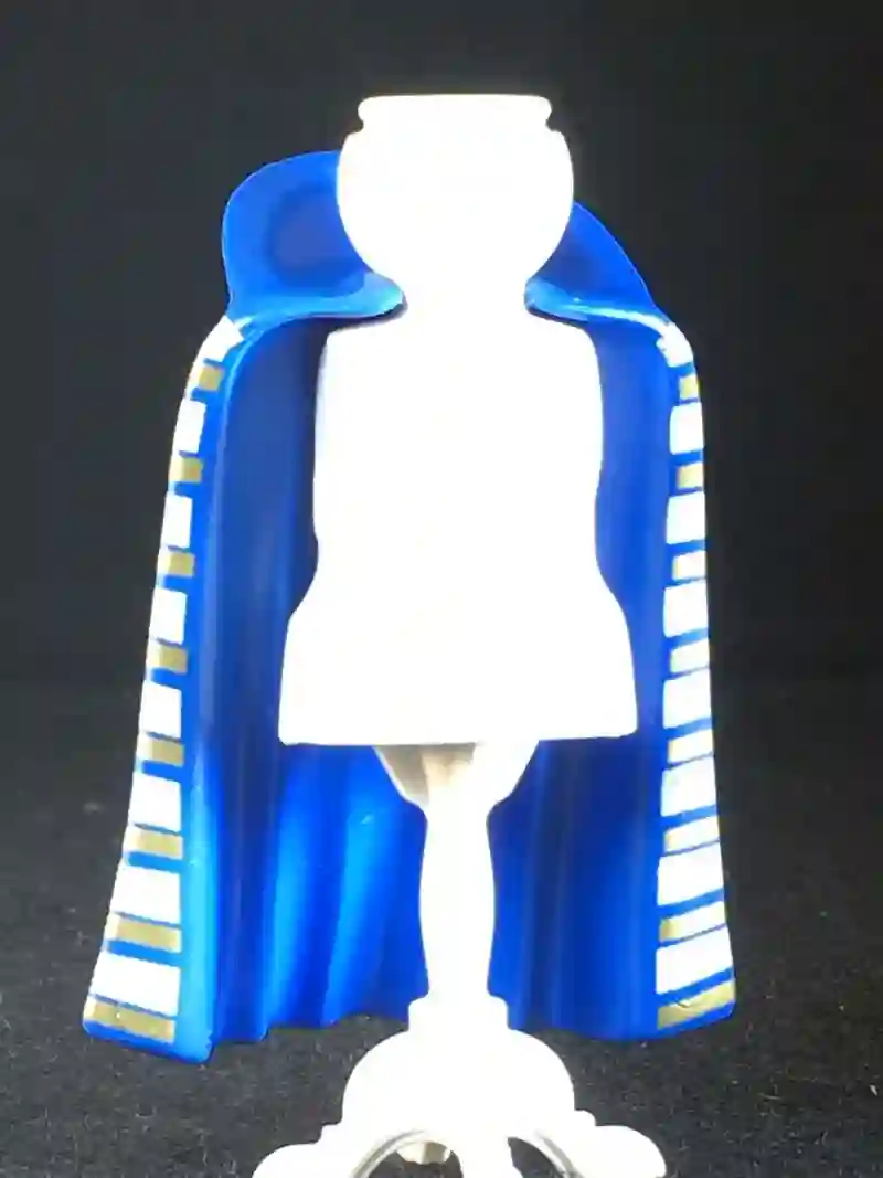 CAPA_0082 Capa Larga Azul Playmobil Cuello y Cenefa