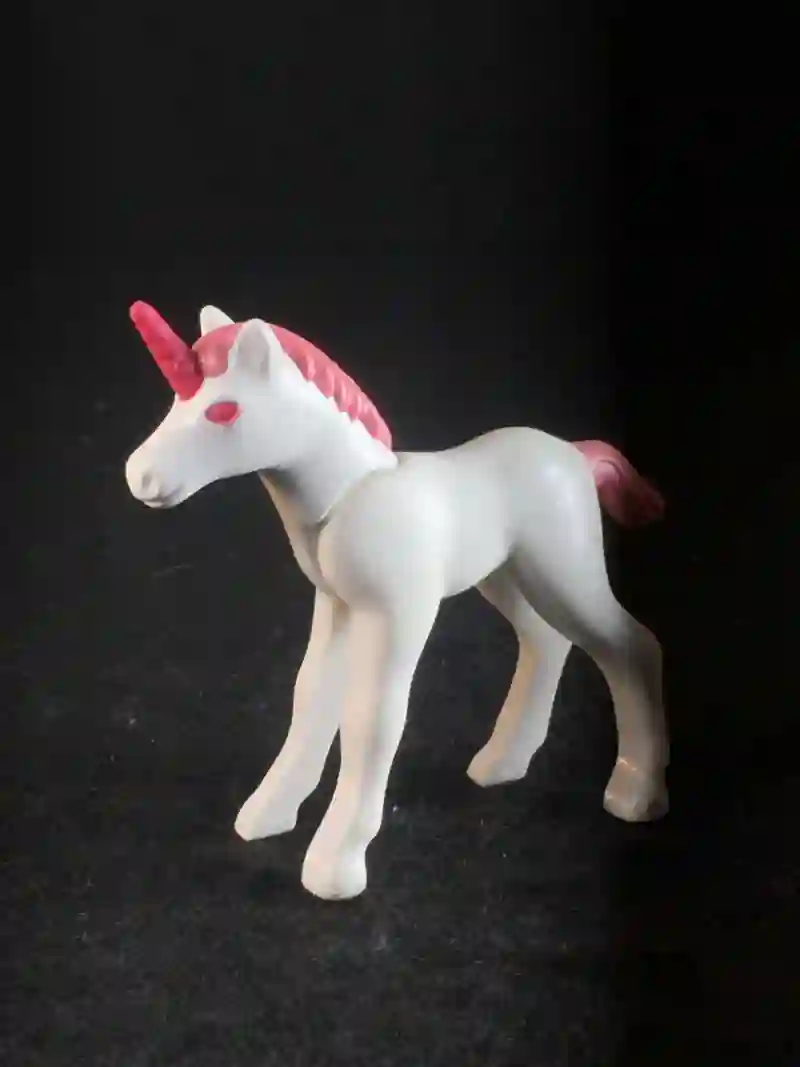 A_0383 Unicornio Bebé Blanco / Rosa
