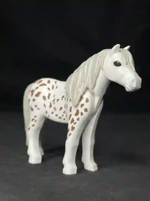 A_0705 Poni Blanco Pintas Marrones