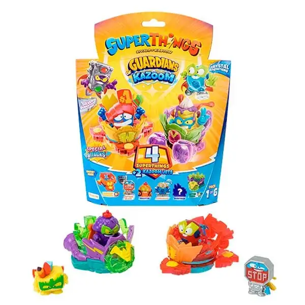 Superthings Pack 4 Azul, Guardianes de Kazoom