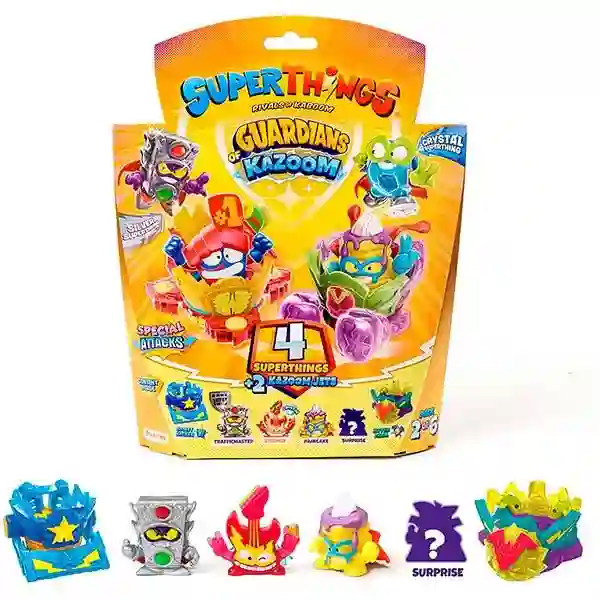 Superthings Pack 4 Amarillo, Guardianes de Kazoom