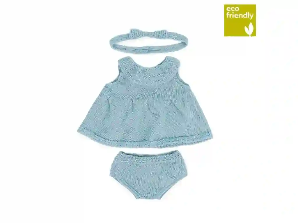 Conjunto Ropa de Punto 38cm - Vestido y Diadema