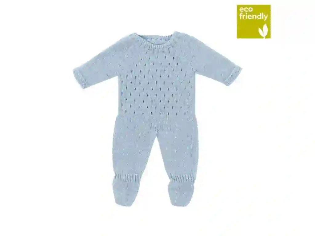 Pijama de Punto Azul para Muñeco de 38cm