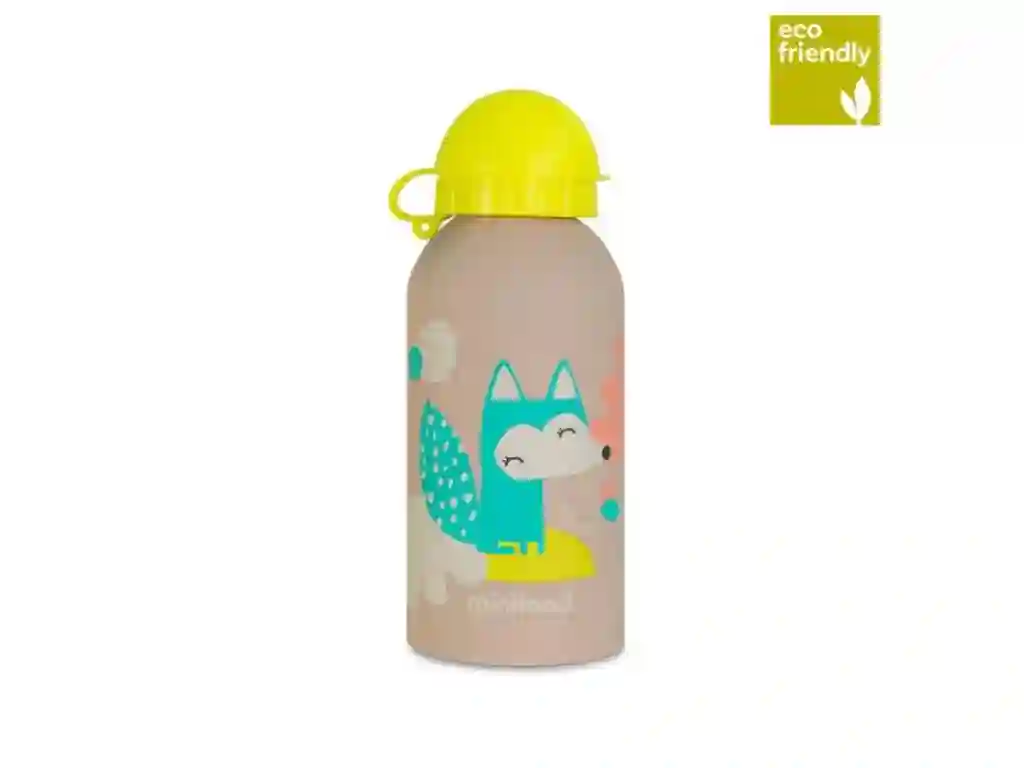 Botella Rellenable Para Niños Naturkid Bottle Foxy Amarillo Lima