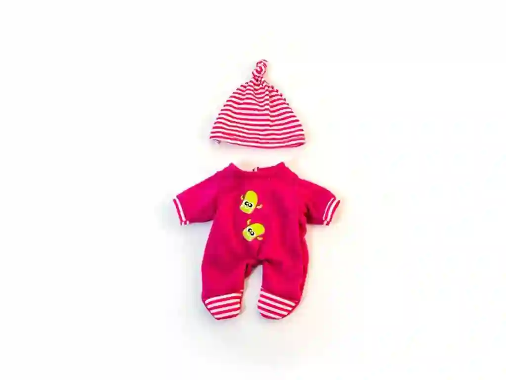 Ropa Pijama Invierno Rosa para Muñeco 21 cm