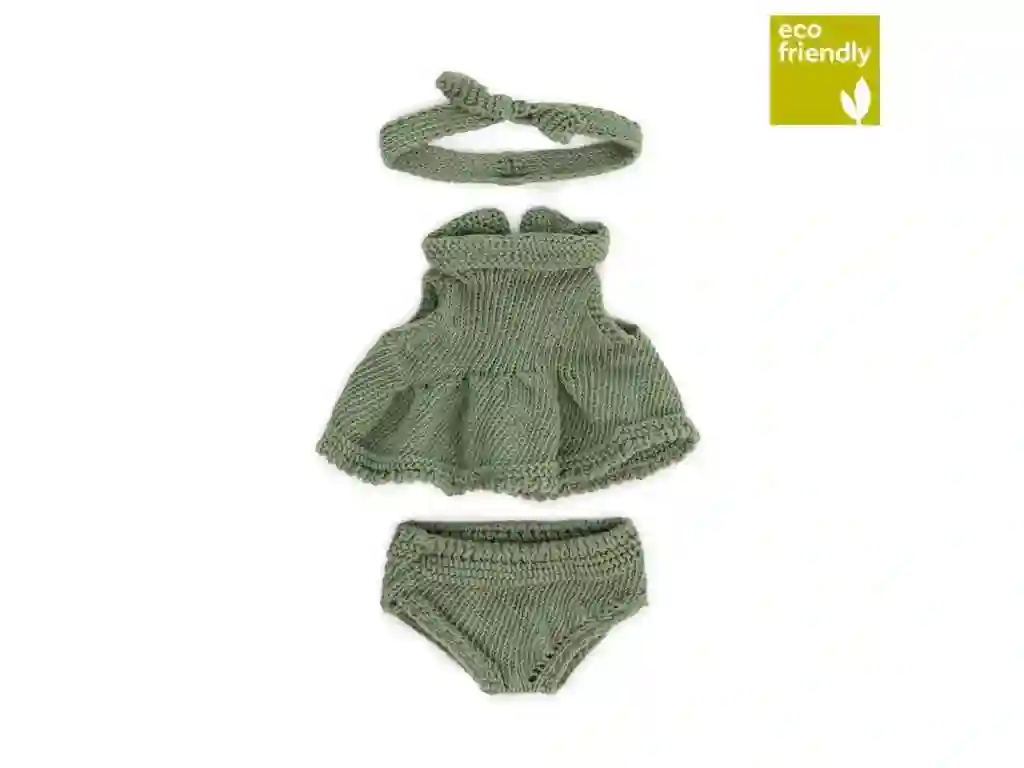 Conjunto Ropa de Punto 21cm - Vestido y Diadema