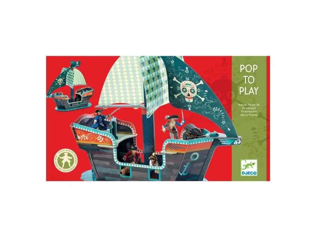Djeco: Pop para jugar - Barco Pirata