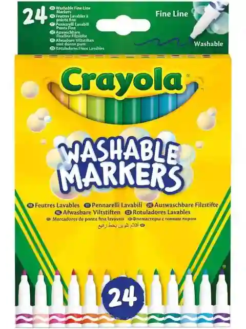 Crayola® 24 Rotuladores Lavables Punta Fina