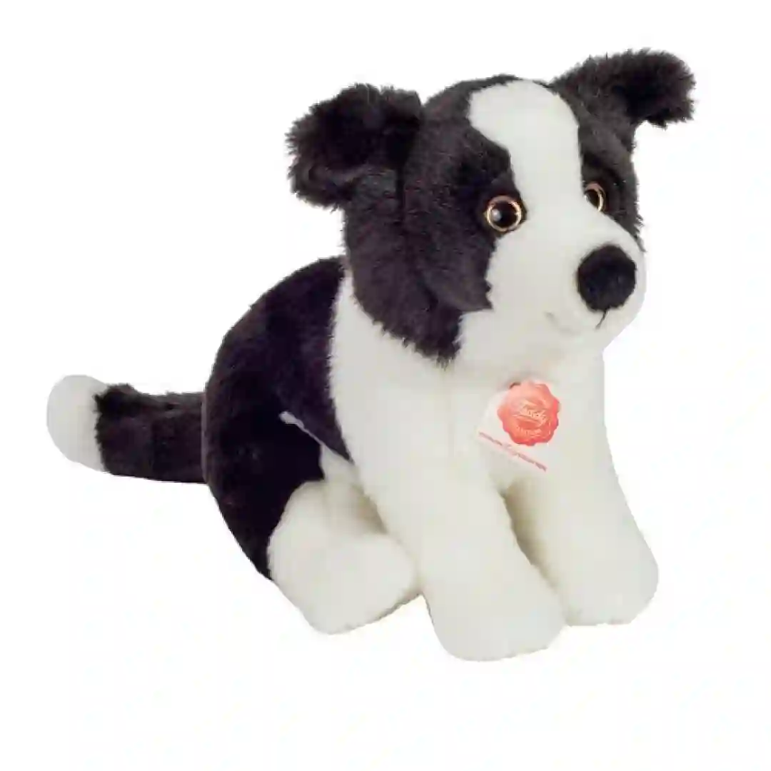 Peluche Cachorro Border Collie Sentado 25 cm.