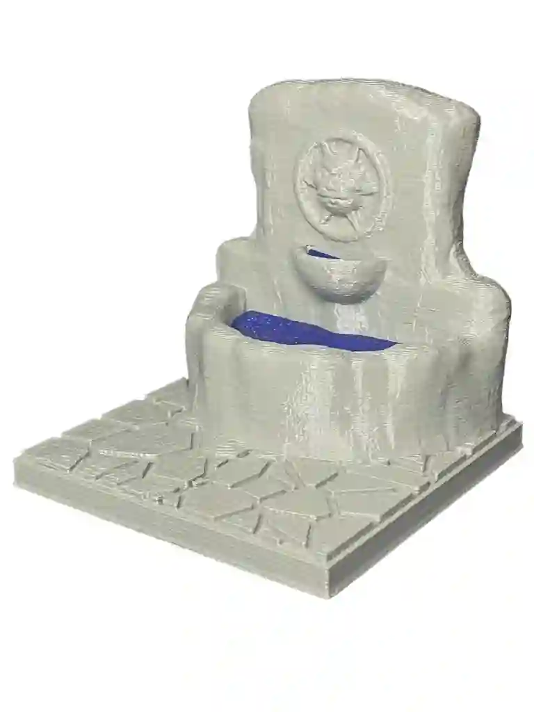 3D0015 Fuente de Pared Baja con Pedestal