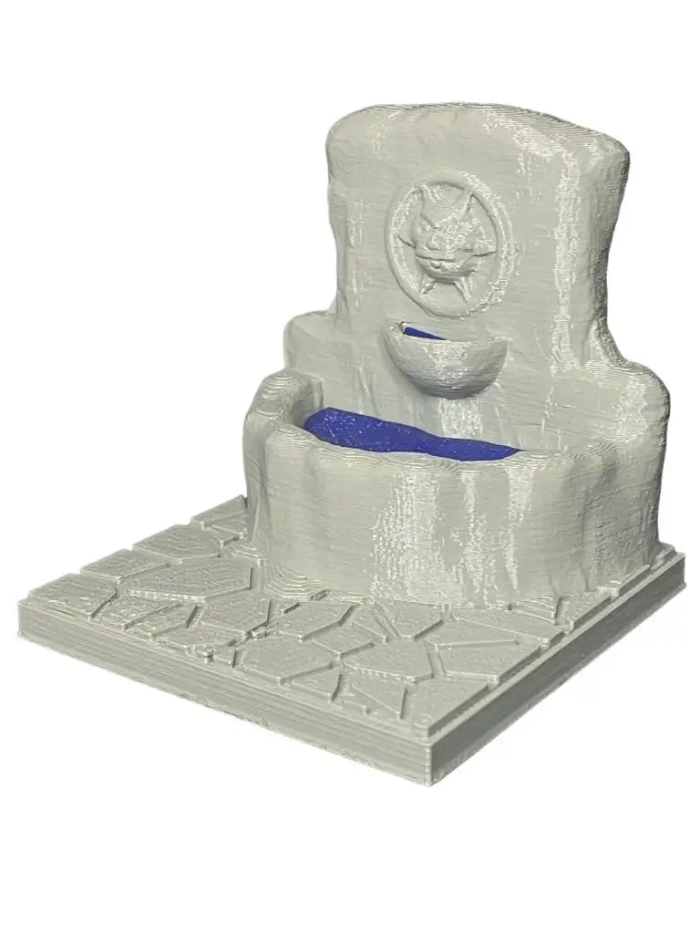 3D0015 Fuente de Pared Baja con Pedestal
