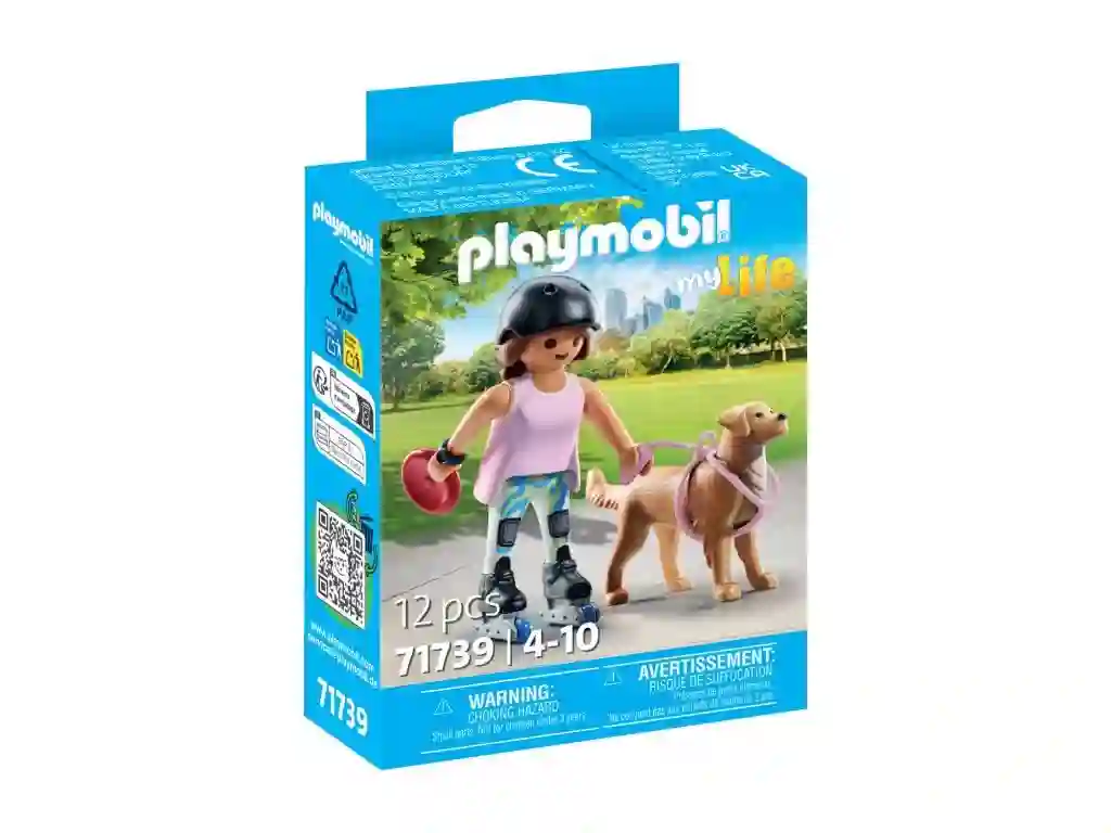 PlayMobil® 71739 Patinadora Con Retriever