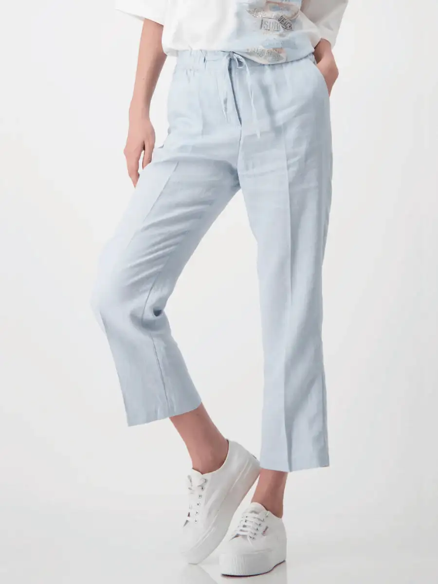 Monari Blue Lino Pants - Image 2