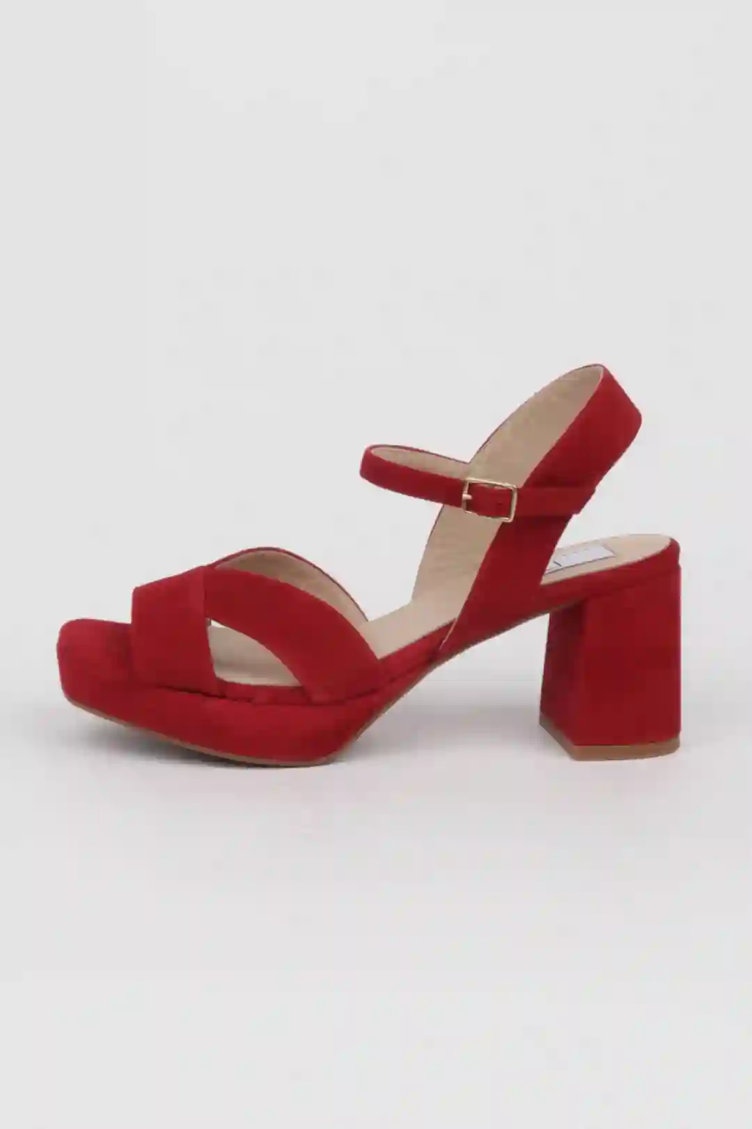 Sandalias Rojas Tacón Midi y Plataforma
