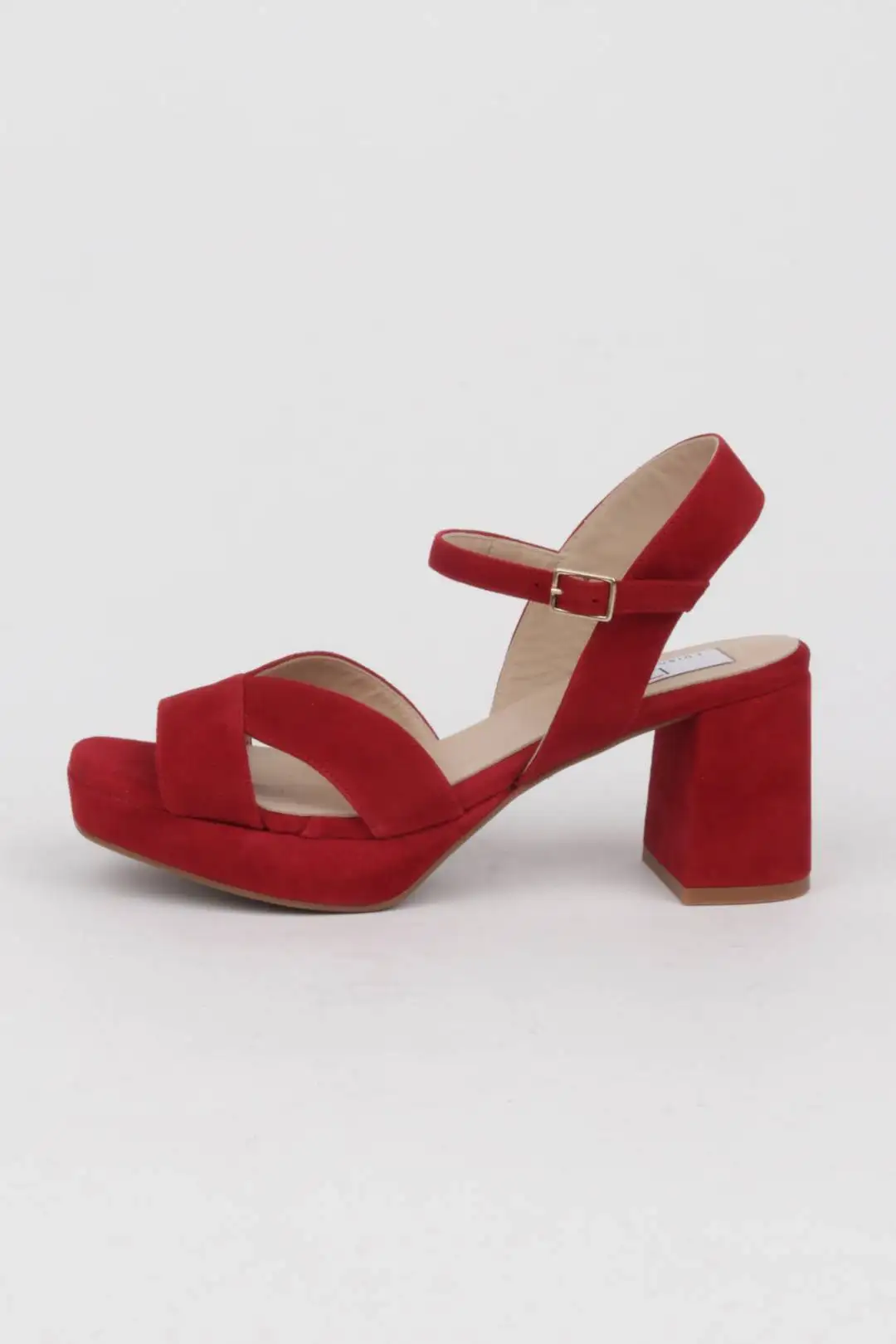 Sandalias Rojas Tacón Midi y Plataforma