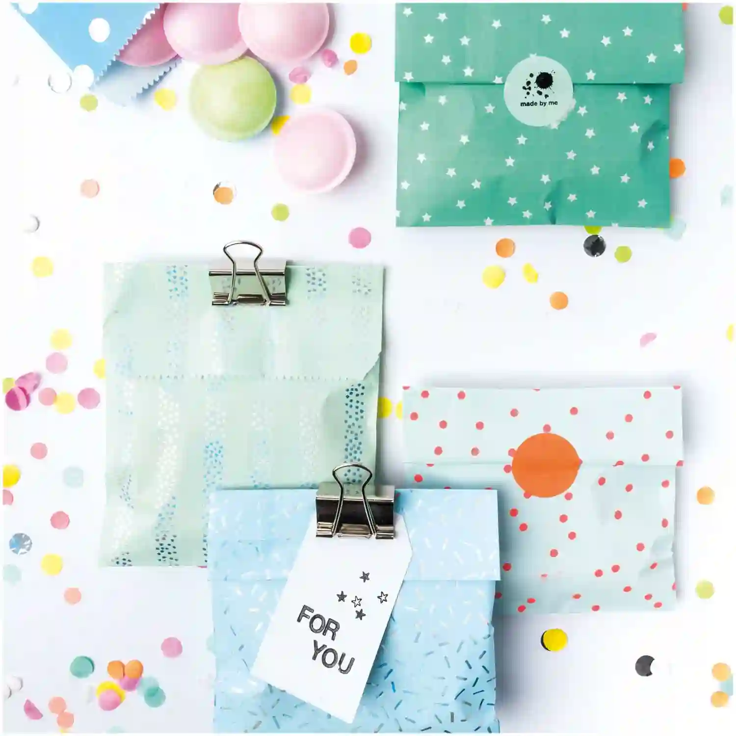 Bolsa Papel Mix Azules - 20UD