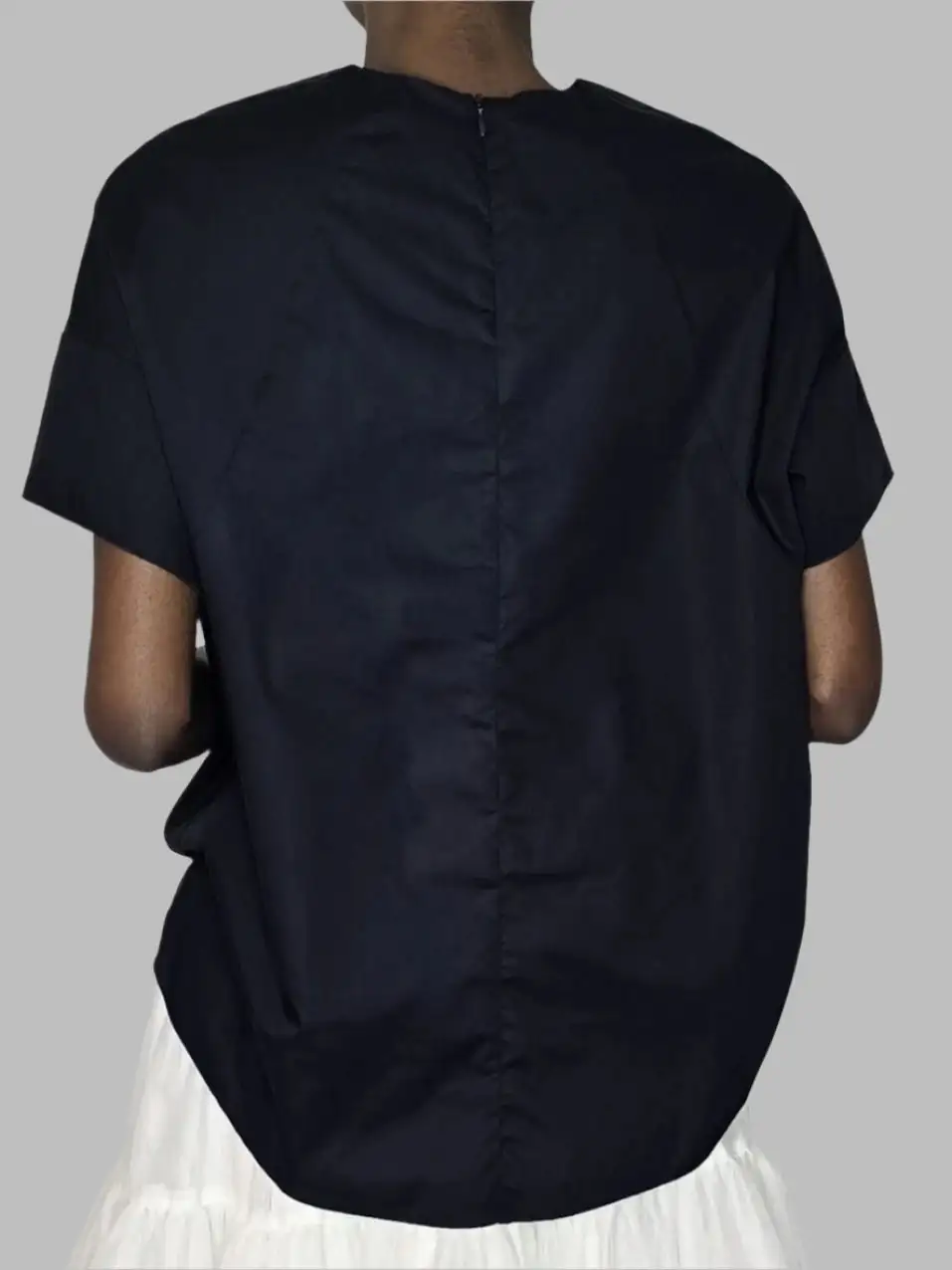 Camisa suelta de Poplin con banda - Imagen 2