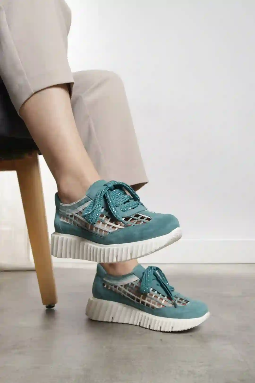 Zapatillas deportivas mujer azul turquesa