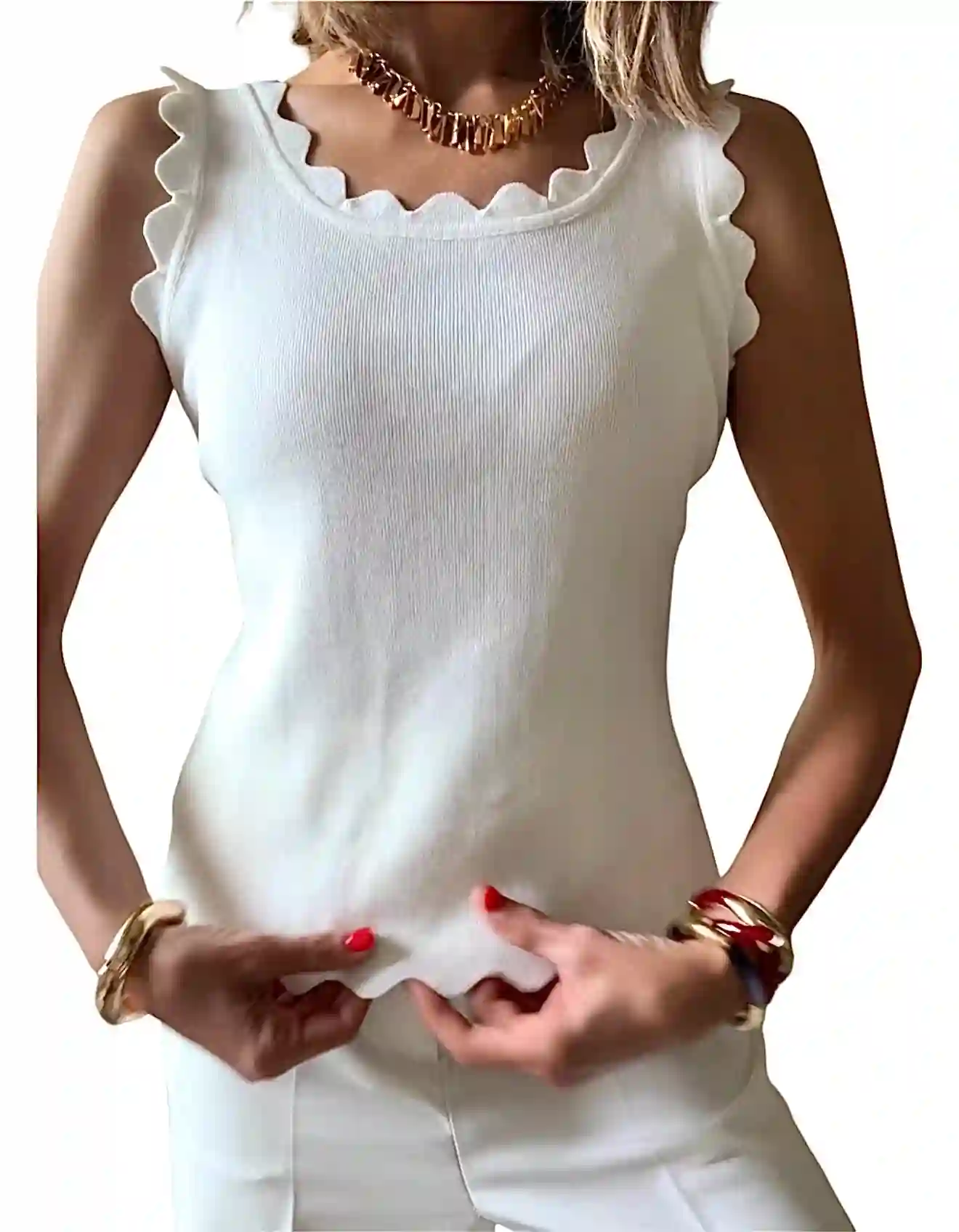 Top ondas blanco