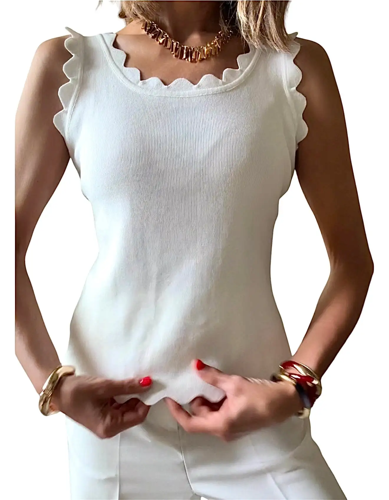 Top ondas blanco