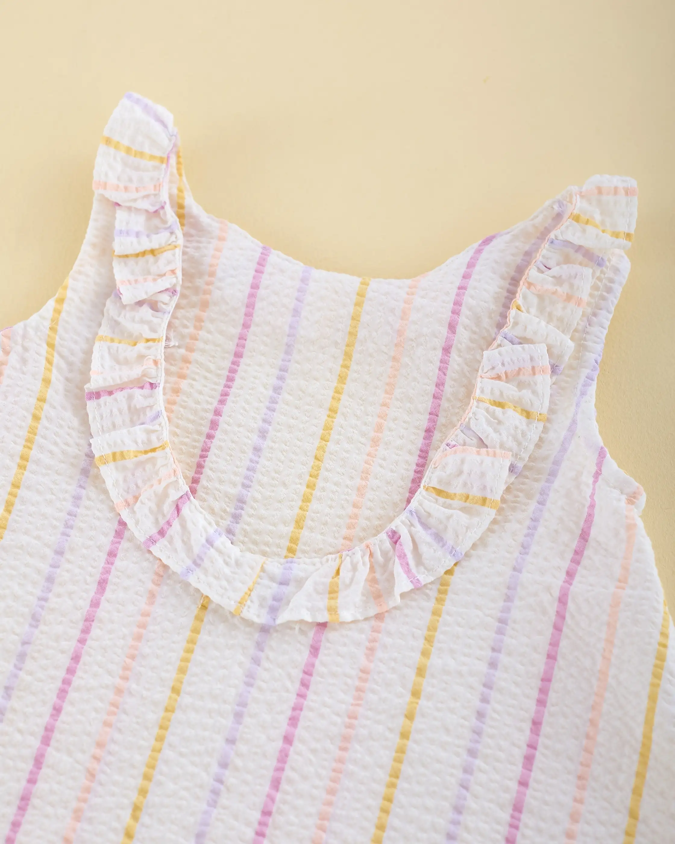 Blusa seersuker rayitas malva - Imagen 2