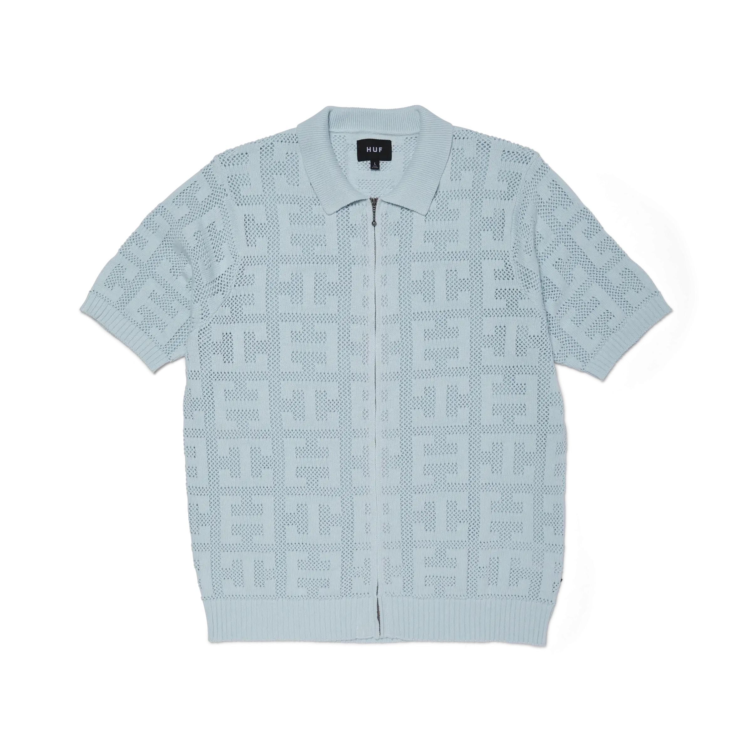 HUF Monograma mundial Jacquard Zip Polo