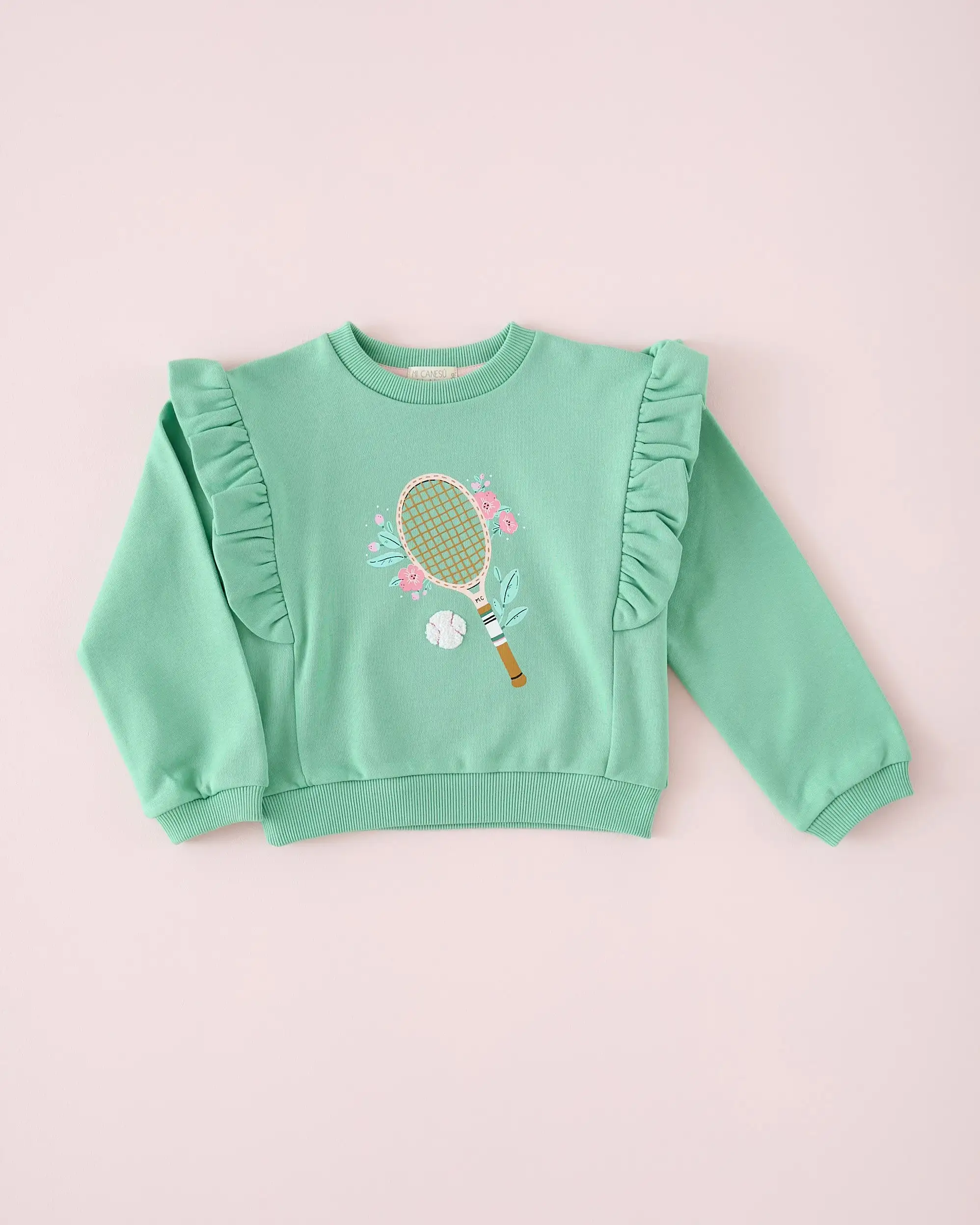 Jogging volantes raqueta flor