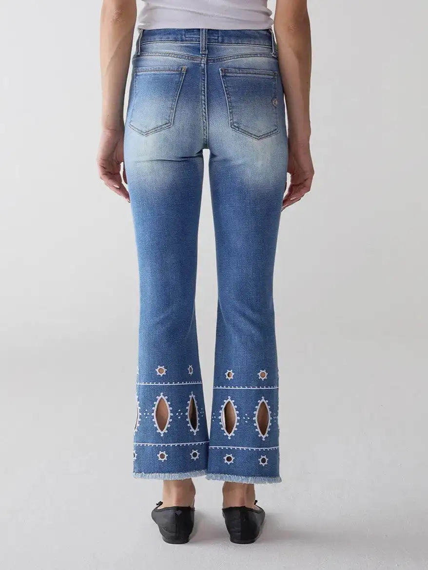 Jeans de mezclilla recortada - Imagen 2
