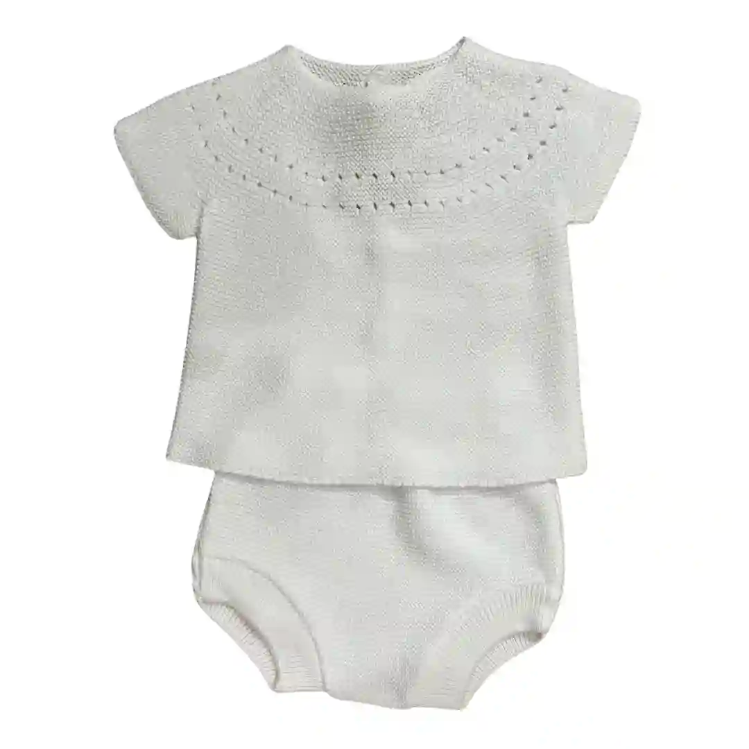 Conjunto 2 piezas Blanco punto