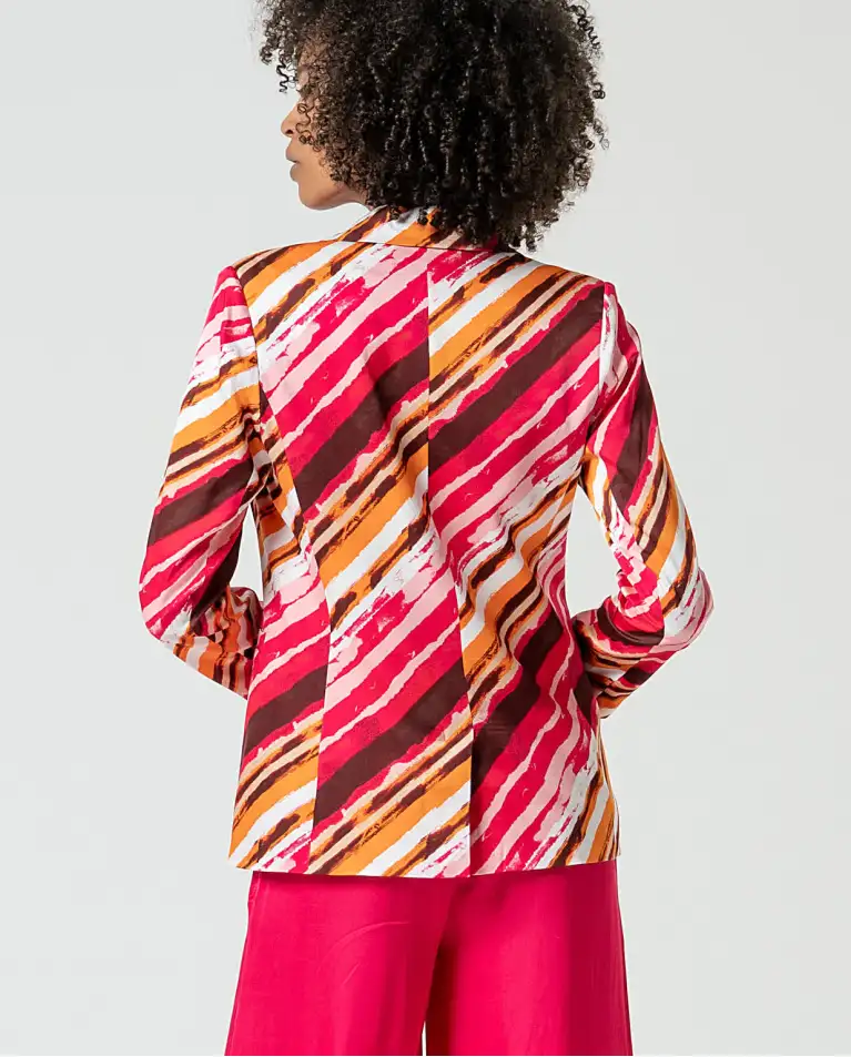 Cruzada Satin Blazer Fucsia - Imagen 3