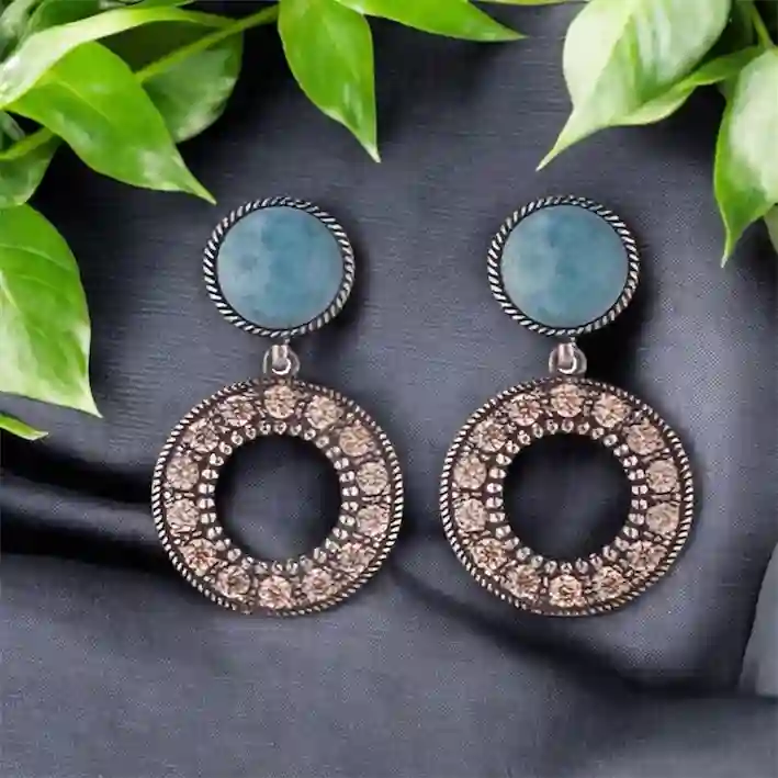 Pendiente aros circonia