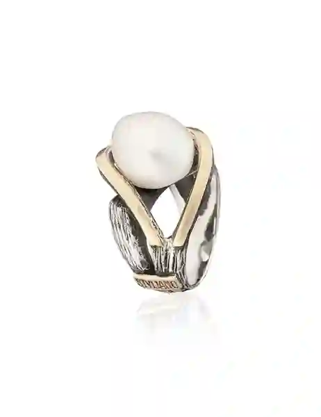 Anillo perla Barroca Plata y Oro