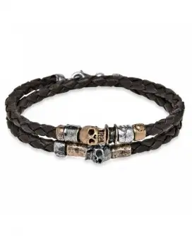 Pulsera Platadepalo Calavera SB060X