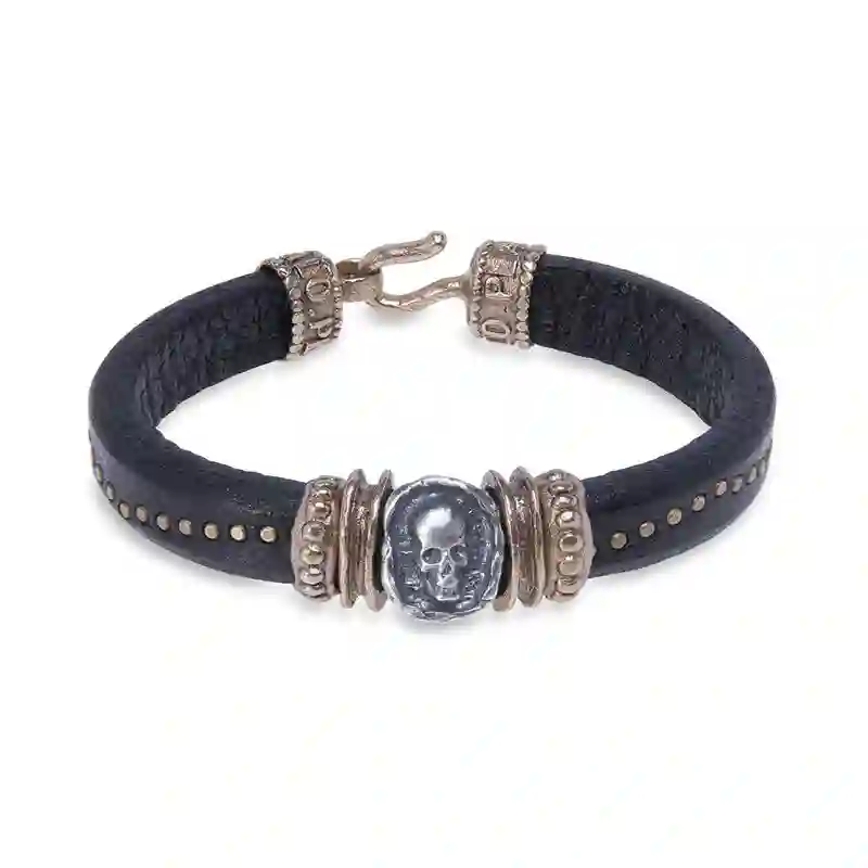 Pulsera Platadepalo Calavera SB048B