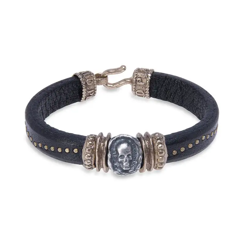 Pulsera Platadepalo Calavera SB048B