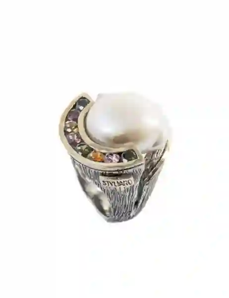 Anillo perla y plata styliano
