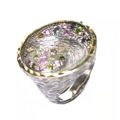 Anillo Styliano Con Piedras semipreciosas