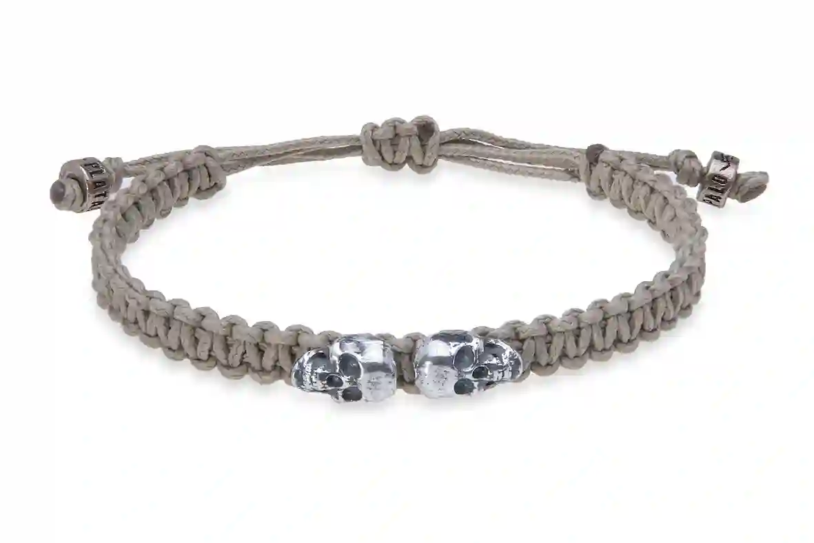 Cráneo pulsera platadepalo sb041x
