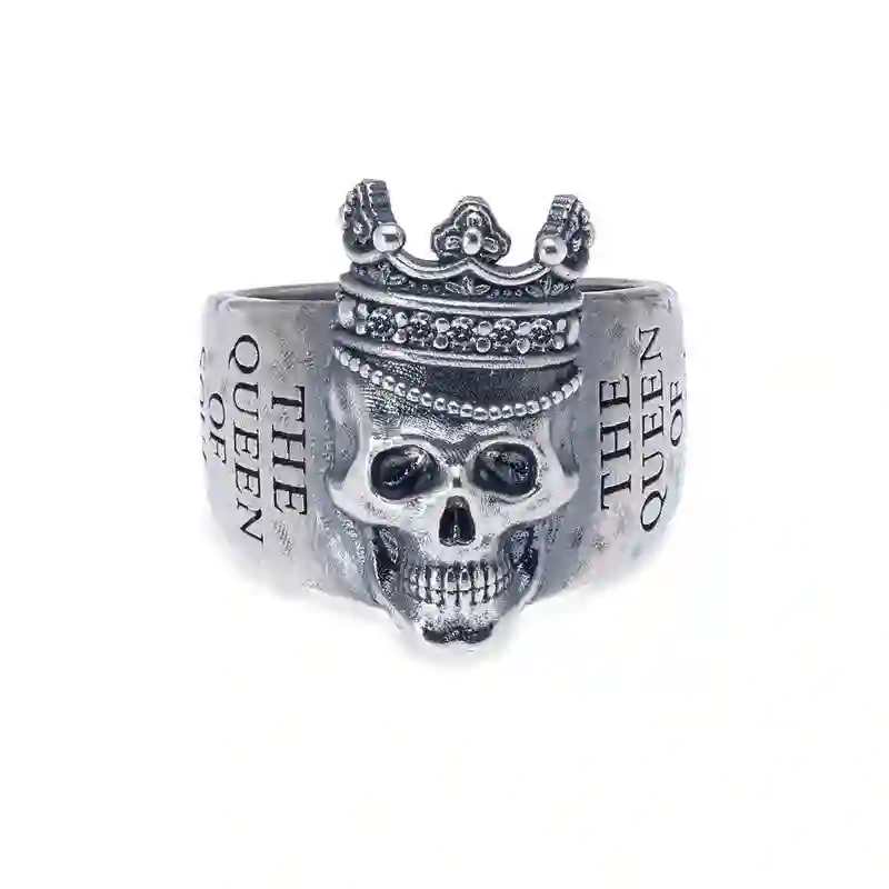 SR005X ANILLO PLATADEPALO SKULL