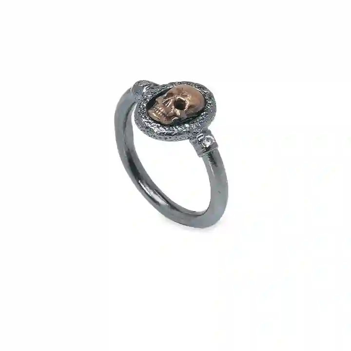 Sr004x anillo platadepalo cráneo