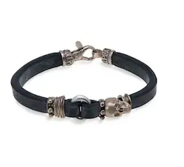 Skull Platadepalo pulsera SB024X